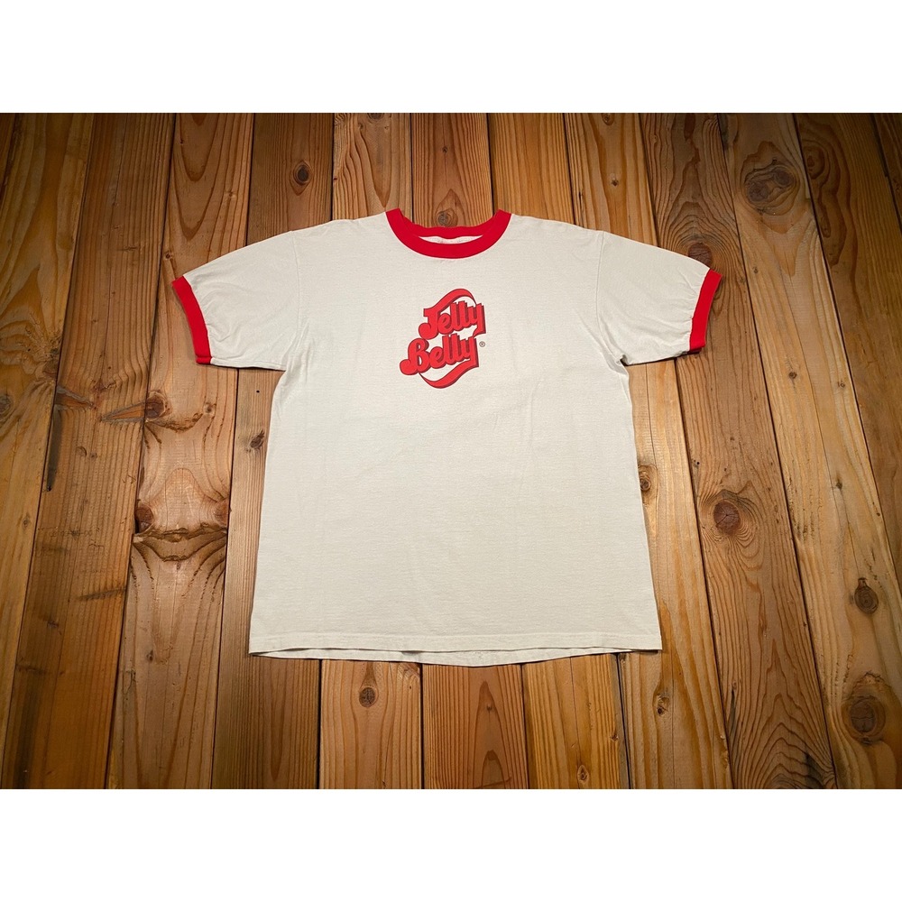 Vintage 90s Jelly Belly Candy Ringer T-Shirt - Large